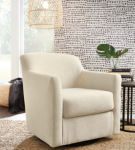 Signature Design by Ashley Bradney Swivel Accent Chair-Linen