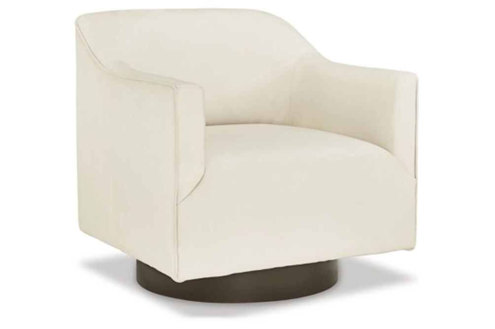 Signature Design by Ashley Phantasm Swivel Accent Chair-Chalk