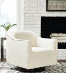 Signature Design by Ashley Phantasm Swivel Accent Chair-Chalk