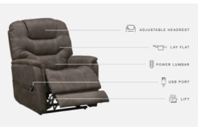 Signature Design by Ashley Ballister Power Lift Recliner-Espresso