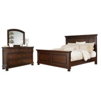 Millennium by Ashley Porter King Panel Bed, Dresser and Mirror-