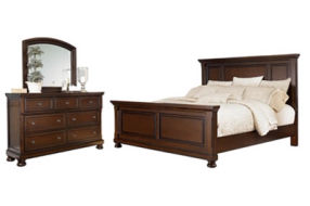 Millennium by Ashley Porter King Panel Bed, Dresser and Mirror-