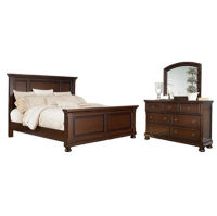 Millennium by Ashley Porter Queen Panel Bed, Dresser and Mirror-