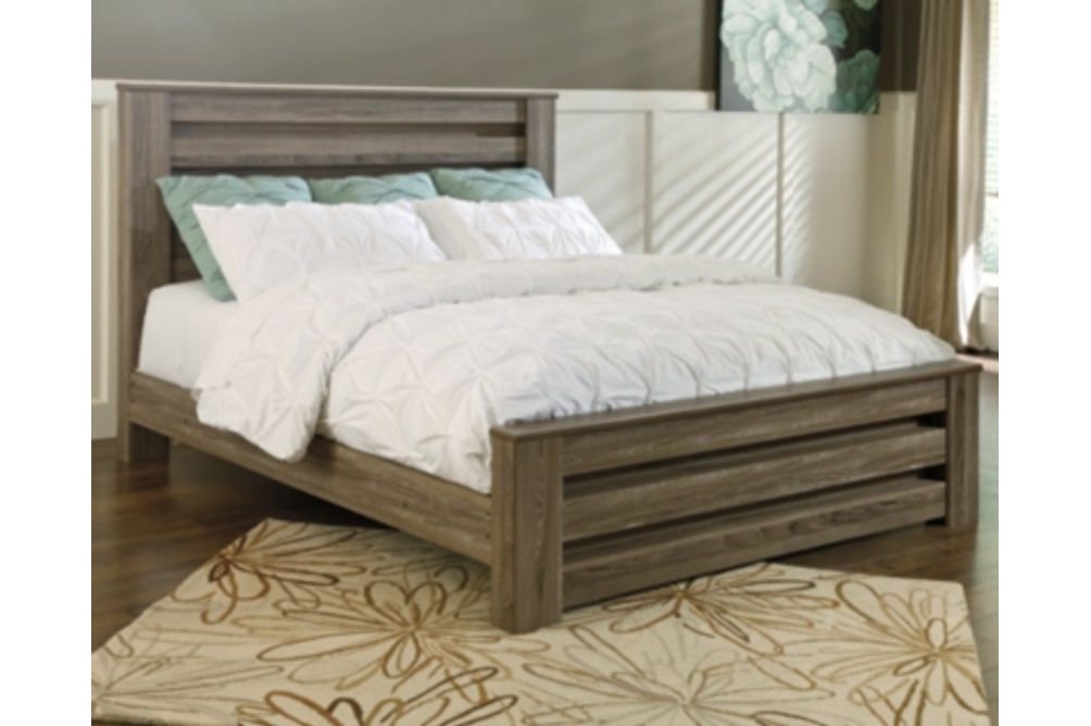 Signature Design by Ashley Zelen King Panel Bed-Warm Gray