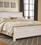 Signature Design by Ashley Willowton King Panel Bed-Whitewash