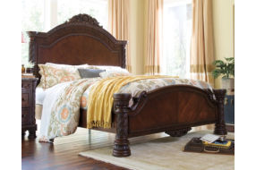 Millennium by Ashley North Shore Queen Panel Bed-Dark Brown