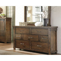 Lakeleigh Queen Panel Bed, Dresser, Mirror, and Nightstand-Brown