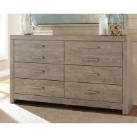 Culverbach Full Panel Bed, Dresser, Chest and Nightstand-Gray