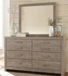 Culverbach Queen Bed with Mirrored Dresser and 2 Nightstand-Gray