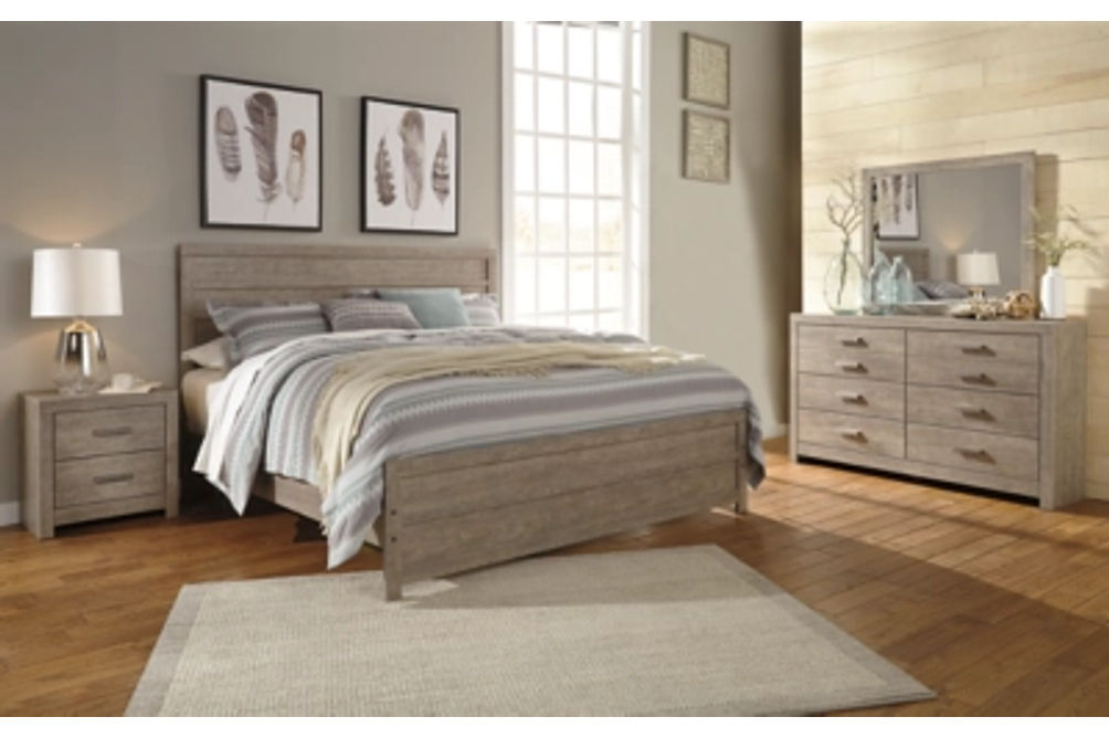 Signature Design by Ashley Culverbach King Panel Bed, Dresser and Mirror