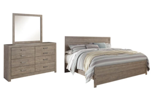 Signature Design by Ashley Culverbach King Panel Bed, Dresser and Mirror