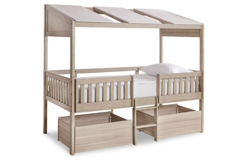 Signature Design by Ashley Wrenalyn Twin Loft Bed with Under Bed Bin Storage