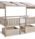 Wrenalyn Twin Loft Bed with Under Bed Bin Storage