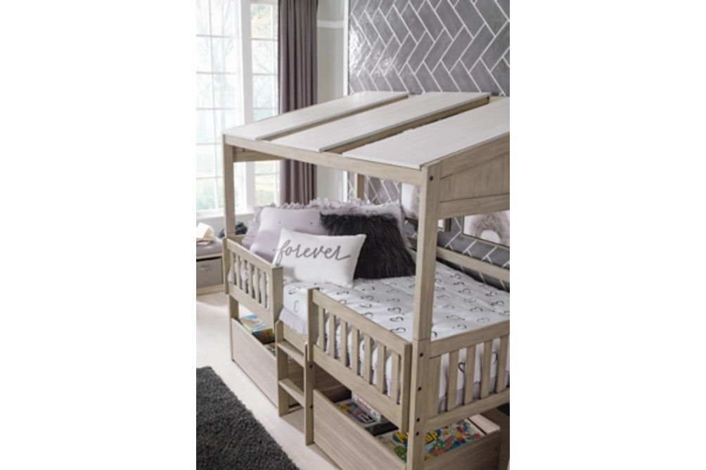 Signature Design by Ashley Wrenalyn Twin Loft Bed with Under Bed Bin Storage