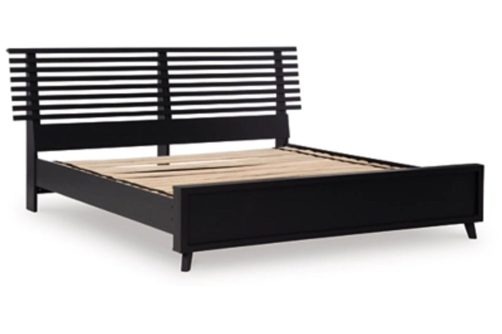 Signature Design by Ashley Danziar King Slat Panel Bed-Black