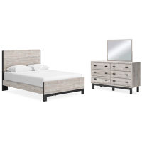 Signature Design by Ashley Vessalli Queen Panel Bed, Dresser and Mirror