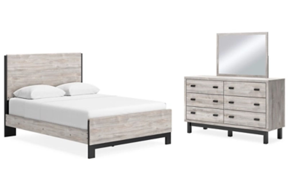 Signature Design by Ashley Vessalli Queen Panel Bed, Dresser and Mirror