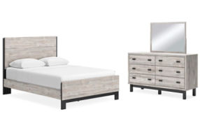 Signature Design by Ashley Vessalli Queen Panel Bed, Dresser and Mirror