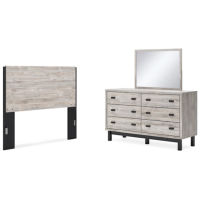 Signature Design by Ashley Vessalli Queen Panel Headboard, Dresser and Mirror