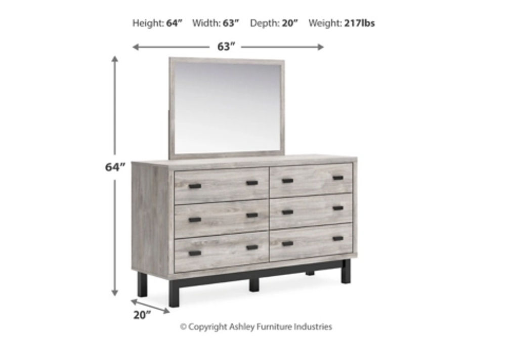 Signature Design by Ashley Vessalli King Panel Headboard, Dresser and Mirror