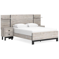 Signature Design by Ashley Vessalli Queen Panel Bed with Extensions-Gray