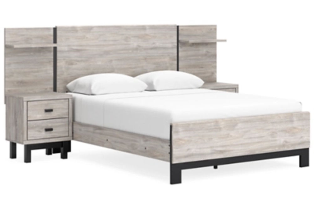 Signature Design by Ashley Vessalli Queen Panel Bed with Extensions-Gray