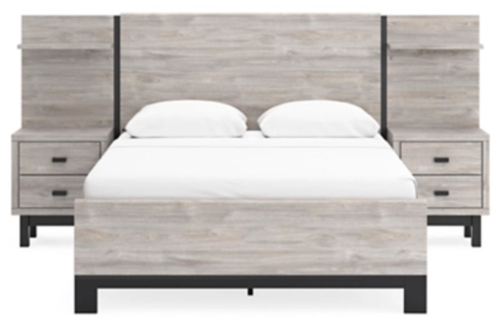 Signature Design by Ashley Vessalli Queen Panel Bed with Extensions-Gray