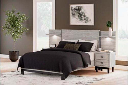 Signature Design by Ashley Vessalli Queen Panel Bed with Extensions-Gray