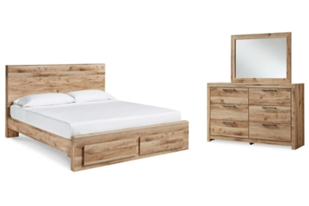 Signature Design by Ashley Hyanna King Panel Storage Bed, Dresser and Mirror