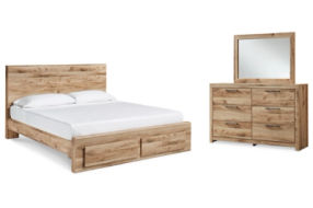 Signature Design by Ashley Hyanna King Panel Storage Bed, Dresser and Mirror