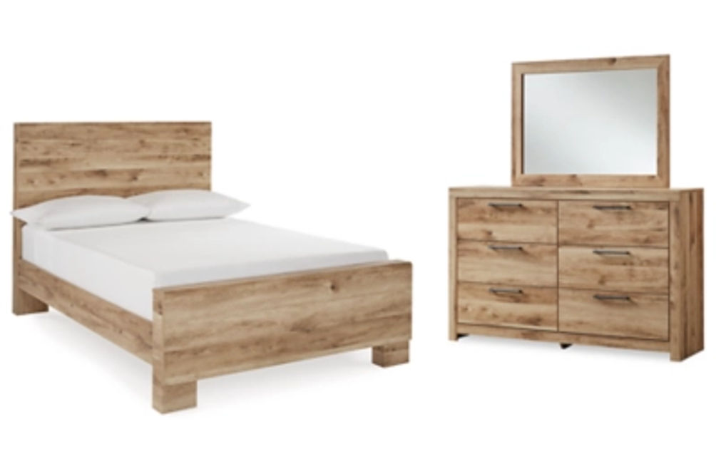 Signature Design by Ashley Hyanna Full Panel Bed, Dresser and Mirror-Tan Brown