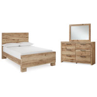 Signature Design by Ashley Hyanna Full Panel Bed, Dresser and Mirror-Tan Brown