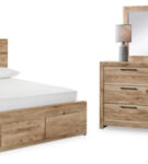 Signature Design by Ashley Hyanna Full Panel Storage Bed, Dresser and Mirror-T