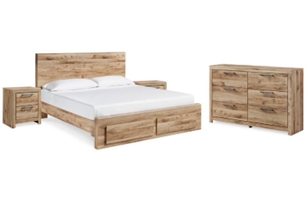 Signature Design by Ashley Hyanna King Panel Storage Bed, Dresser and 2 Nights