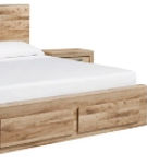 Signature Design by Ashley Hyanna King Panel Storage Bed, Dresser and 2 Nights