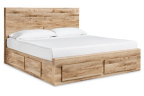 Hyanna Queen Panel Storage Bed with 1 Under Bed Storage Drawer-Tan Brown