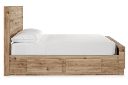 Signature Design by Ashley Hyanna Full Panel Bed with 1 Side Storage-Tan Brown