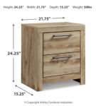 Signature Design by Ashley Hyanna King Panel Storage Bed, Dresser and 2 Nights