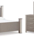 Signature Design by Ashley Surancha Queen Poster Bed, Dresser and Mirror