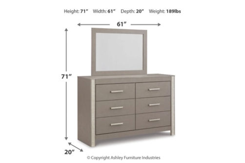 Signature Design by Ashley Surancha Queen Poster Bed, Dresser and Mirror