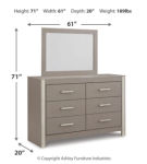 Signature Design by Ashley Surancha King Poster Bed, Dresser and Mirror