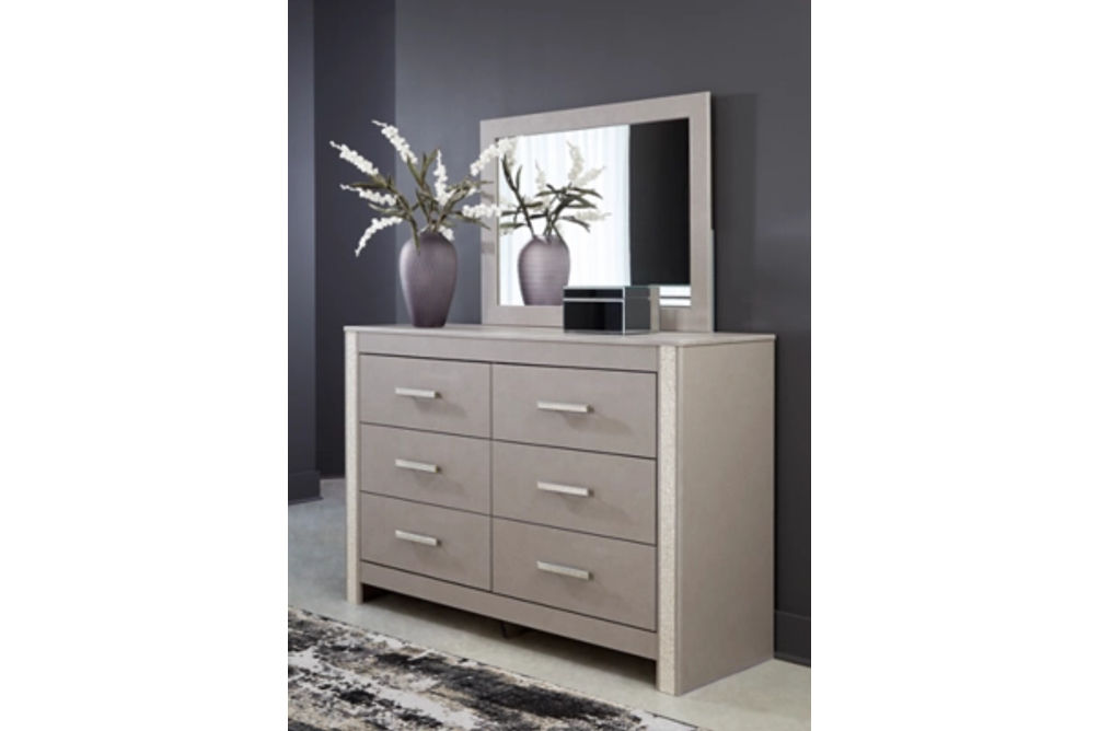 Signature Design by Ashley Surancha King Poster Bed, Dresser and Mirror