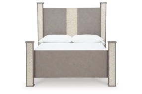 Signature Design by Ashley Surancha Queen Poster Bed, Dresser, Mirror and 2 Ni