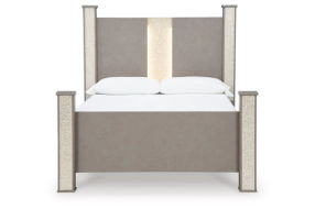 Signature Design by Ashley Surancha Queen Poster Bed, Dresser and Mirror