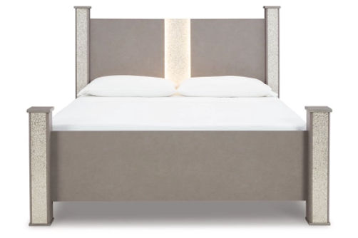 Signature Design by Ashley Surancha Queen Poster Bed-Gray