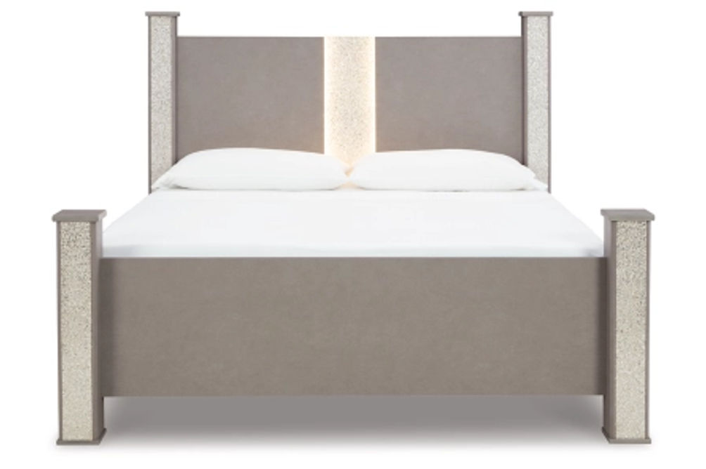 Signature Design by Ashley Surancha Queen Poster Bed-Gray