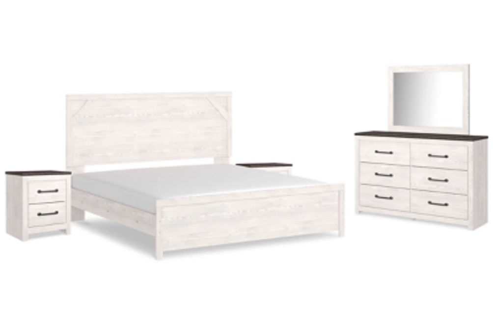 Signature Design by Ashley Gerridan King Panel Bed, Dresser, Mirror and 2 Nigh