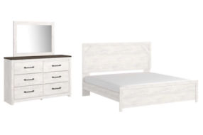 Signature Design by Ashley Gerridan King Panel Bed, Dresser and Mirror