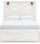 Gerridan Queen Panel Bed, Dresser, Mirror, and Nightstand-White/Gray