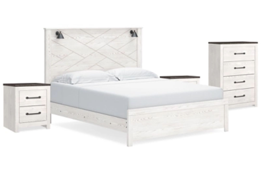 Signature Design by Ashley Gerridan King Panel Bed, Chest and 2 Nightstands